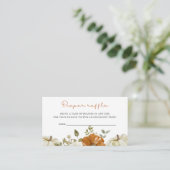 Kleine pompoenen Baby shower Diaper Raffle Informatiekaartje (Staand voorkant)