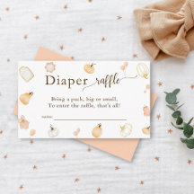 Kleine pompoenen Baby shower Diaper Raffle