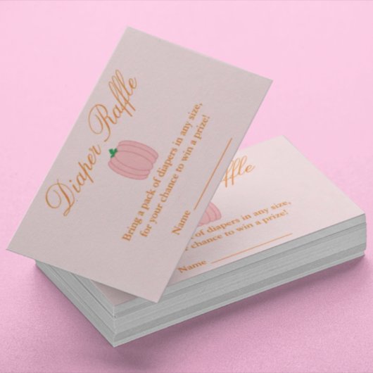Kleine pompoenen Baby shower Diaper Raffle Informatiekaartje