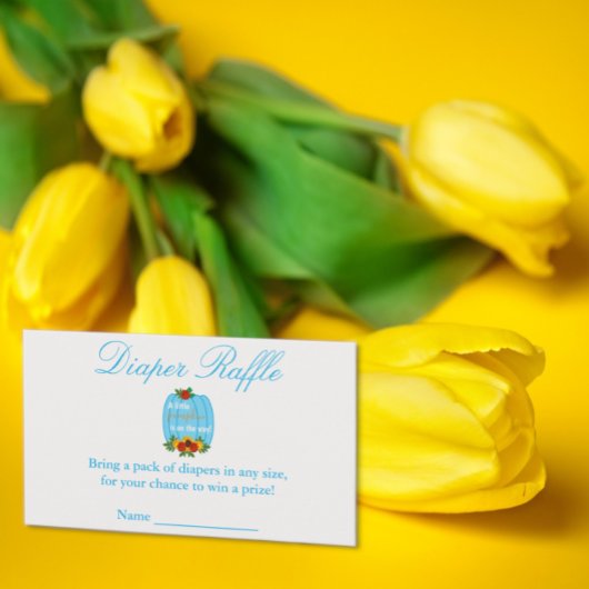 Kleine pompoenen Baby shower Diaper Raffle Informatiekaartje
