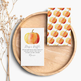 Kleine pompoenen Baby shower Diaper Raffle Informatiekaartje