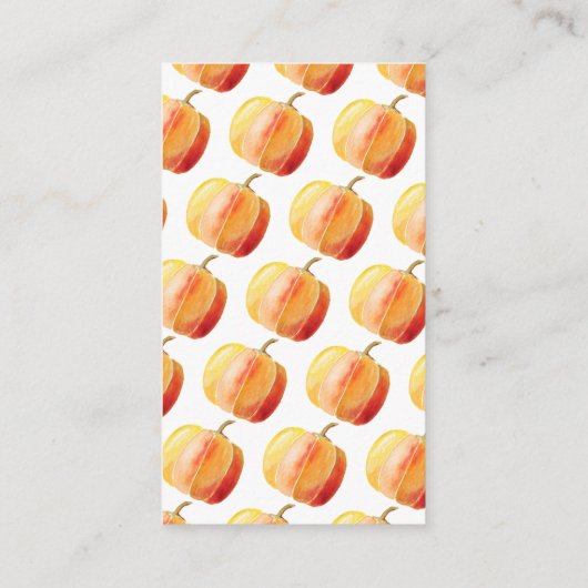 Kleine pompoenen Baby shower Diaper Raffle Informatiekaartje (Achterkant)