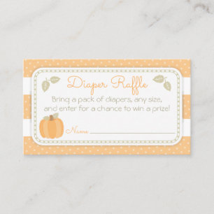 Kleine pompoenen Baby shower Diaper Raffle Ticket