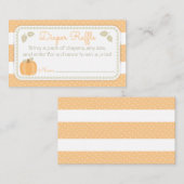 Kleine pompoenen Baby shower Diaper Raffle Ticket (Voorkant / Achterkant)