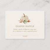 Kleine pompoenen Baby shower Diaper Raffle Ticket Informatiekaartje (Voorkant)