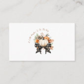 Kleine pompoenen Baby shower Diaper Raffle Ticket Informatiekaartje (Achterkant)