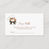 Kleine pompoenen Baby shower Diaper Raffle Ticket Informatiekaartje (Voorkant)