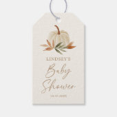 Kleine pompoenen Baby shower Gift Labels Cadeaulabel (Voorkant)