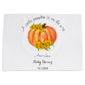 Kleine pompoenen Baby shower Groot Cadeauzakje (Voorkant)