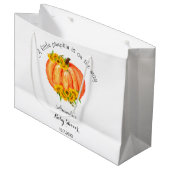 Kleine pompoenen Baby shower Groot Cadeauzakje (Voorkant Gekanteld)