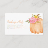 Kleine pompoenen Baby shower Informatiekaartje (Voorkant)