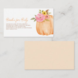 Kleine pompoenen Baby shower Informatiekaartje