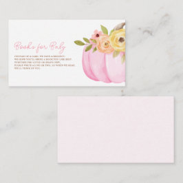 Kleine pompoenen Baby shower Informatiekaartje