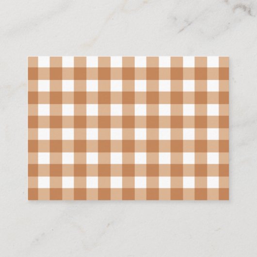 Kleine pompoenen Baby shower Informatiekaartje (Achterkant)