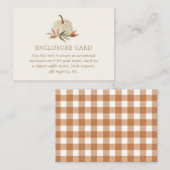 Kleine pompoenen Baby shower Informatiekaartje (Voorkant / Achterkant)