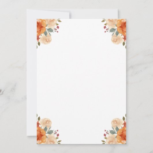 Kleine pompoenen Baby shower Kaart (Achterkant)