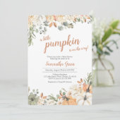 Kleine pompoenen Baby shower Kaart (Staand voorkant)