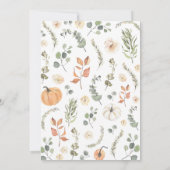 Kleine pompoenen Baby shower Kaart (Achterkant)