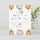 Kleine pompoenen Baby shower Kaart (Staand voorkant)