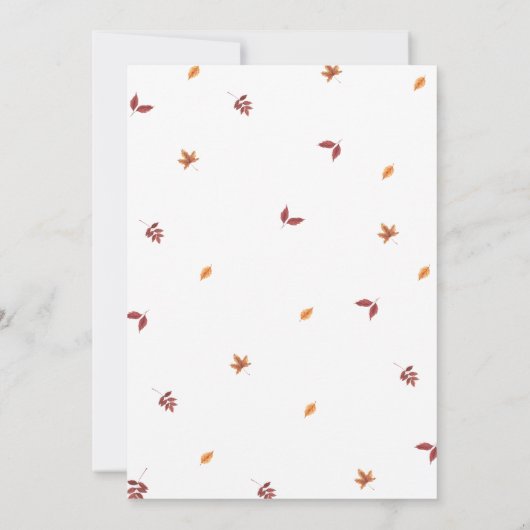 Kleine pompoenen Baby shower Kaart (Achterkant)