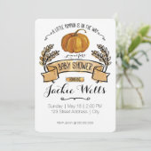 Kleine pompoenen Baby shower Kaart (Staand voorkant)