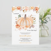 Kleine pompoenen Baby shower Kaart (Staand voorkant)