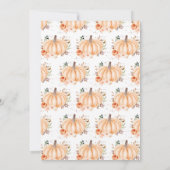 Kleine pompoenen Baby shower Kaart (Achterkant)