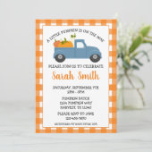 Kleine pompoenen Baby shower Kaart (Staand voorkant)