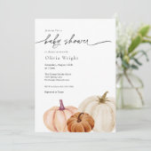 Kleine pompoenen Baby shower Kaart (Staand voorkant)