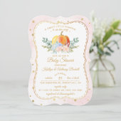 Kleine pompoenen Baby shower Kaart (Staand voorkant)