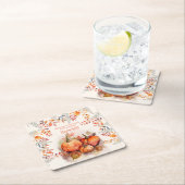 Kleine pompoenen Baby shower Kartonnen Onderzetters (Insitu)