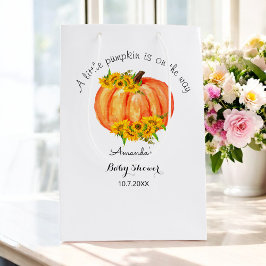 Kleine pompoenen Baby shower Medium Cadeauzakje