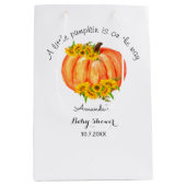 Kleine pompoenen Baby shower Medium Cadeauzakje (Voorkant)