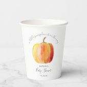 Kleine pompoenen Baby shower Papieren Bekers (Achterkant)