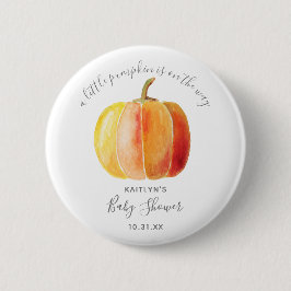 Kleine pompoenen Baby shower Ronde Button 5,7 Cm
