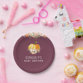 Kleine pompoenen goudfloraal baby shower bord (Feest)