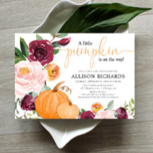 Kleine pompoenen herfst baby shower
