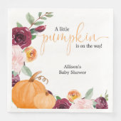 Kleine pompoenen herfst baby shower servet (Voorkant)