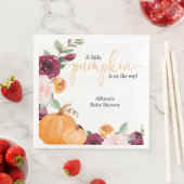 Kleine pompoenen herfst baby shower servet (Insitu)