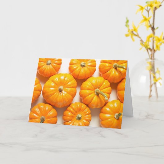Kleine pompoenen kaart (Gele Bloem)