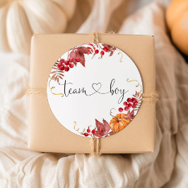 Kleine pompoenen oranje ploegenstokers ronde sticker