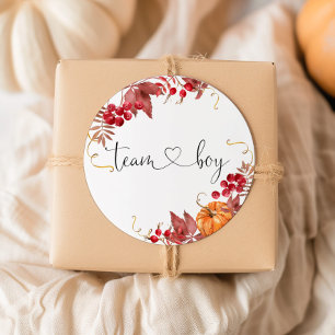 Kleine pompoenen oranje ploegenstokers ronde sticker