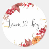 Kleine pompoenen oranje ploegenstokers ronde sticker (Voorkant)