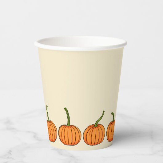 Kleine pompoenen papier cup papieren bekers (Voorkant)