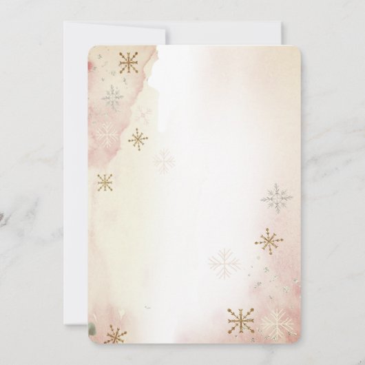 Kleine pompoenen, Rozen, Snowflakes Baby shower Kaart (Achterkant)