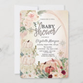Kleine pompoenen, Rozen, Snowflakes Baby shower Kaart (Voorkant)