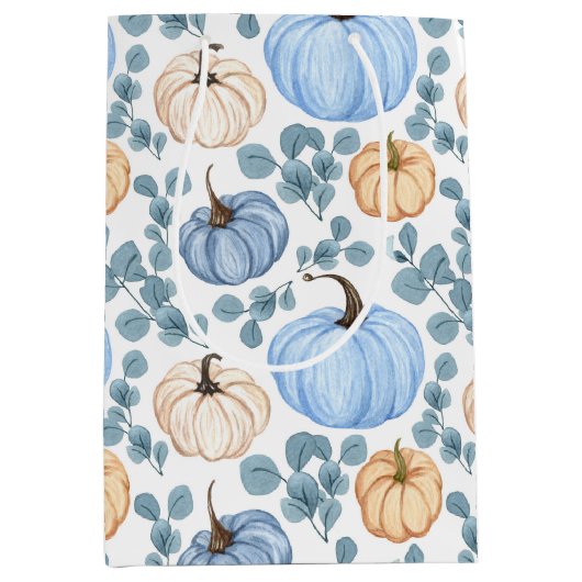 Kleine pompoenen verjaardag medium geschenk tas medium cadeauzakje (Voorkant)