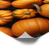 Kleine pompoenen voor Halloween Poster (Hoek)