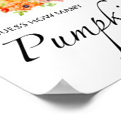 Kleine pompoenfloral schat hoeveel pompoenen post poster (Hoek)