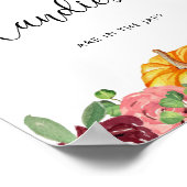 Kleine pompoenfloral schat hoeveel snoepjes poster (Hoek)